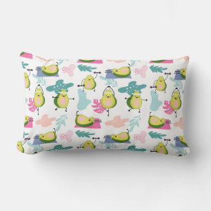 Avocado Pattern Lumbar Pillow Lendenkissen
