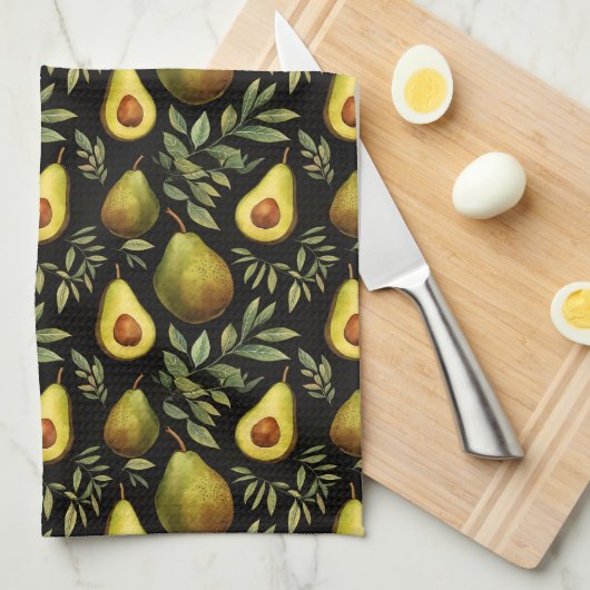 Avocado Pattern Personalisierte Küche Geschirrtuch (Viertel Falte)