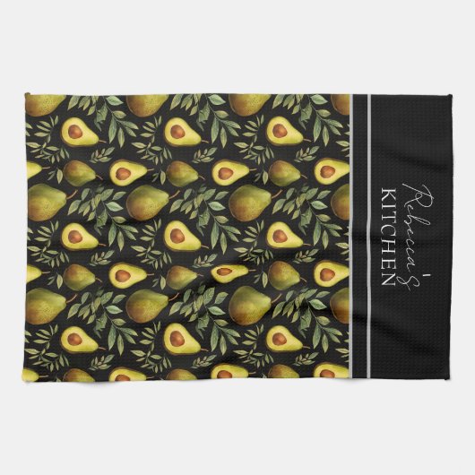 Avocado Pattern Personalisierte Küche Geschirrtuch (Horizontal)