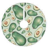 Avocado Pattern Polyester Weihnachtsbaumdecke (Vorderseite)