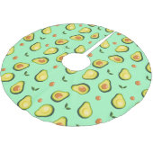 Avocado Pattern Polyester Weihnachtsbaumdecke (Schrägansicht)