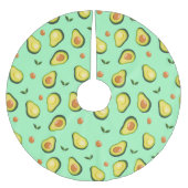 Avocado Pattern Polyester Weihnachtsbaumdecke (Vorderseite)