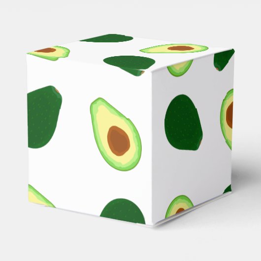 Avocado Pattern Print Fevor Box Geschenkschachtel (Rückseite)