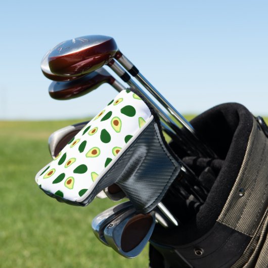 Avocado Pattern Print Golf Headcover (In Situ)