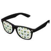 Avocado Pattern Print Party Sonnenbrille (Schrägansicht)
