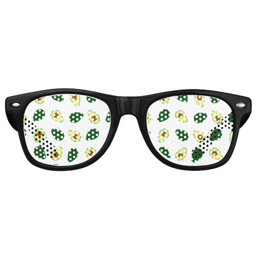 Avocado Pattern Print Party Sonnenbrille (Vorderseite)
