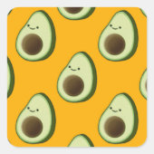 Avocado Pattern Quadratischer Aufkleber (Vorderseite)