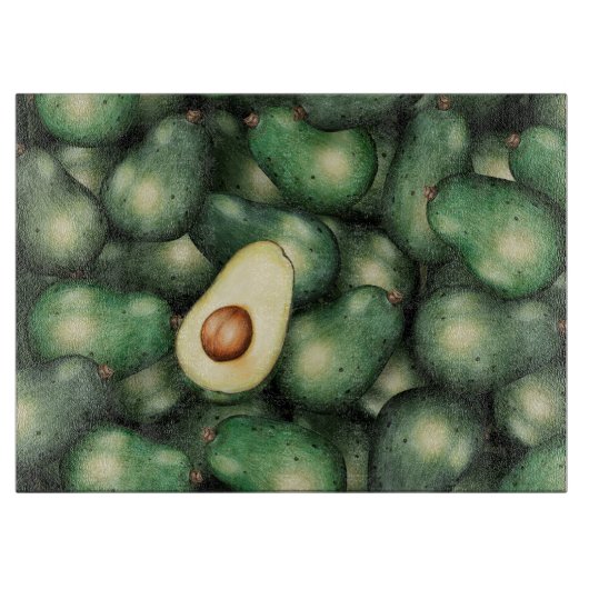 Avocado Pattern Schneidebrett (Vorderseite)