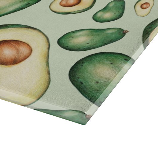 Avocado Pattern Schneidebrett (Ecke)