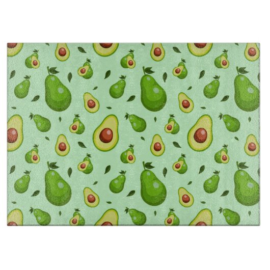 Avocado Pattern Schneidebrett (Vorderseite)