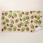 Avocado Pattern Strandtuch (Vorderseite)