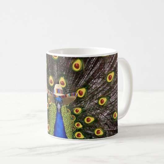 Avocado Peacock 11oz Kaffeetasse (VorderseiteRechts)