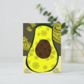 Avocado Pickle Postcard Postkarte (Stehend Vorderseite)