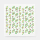 Avocado Pits Slices Fruit Hand Drawn Muster Serviette (Vorderseite)