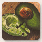 Avocado Plastic Untersetzer (Vorderseite)