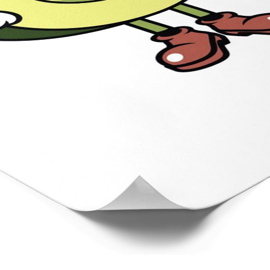 Avocado Playing Ball - Funny Avocado Lover Geschen Poster (Ecke)