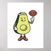 Avocado Playing Ball - Funny Avocado Lover Geschen Poster (Vorne)