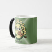 Avocado Playing Violin Morphing Mug Verwandlungstasse (Vorderseite Links)