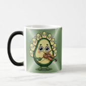 Avocado Playing Violin Morphing Mug Verwandlungstasse (Links)