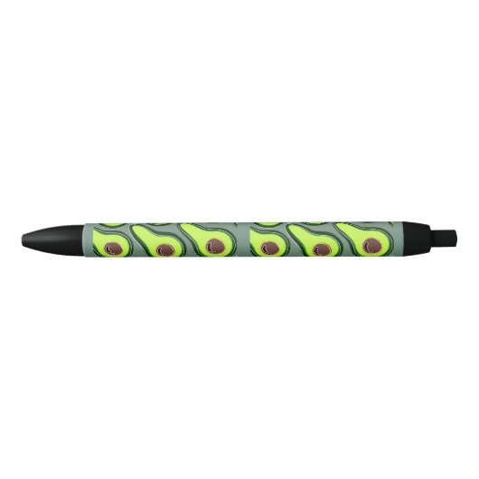 Avocado Pop Art - Fresh & Fun Muster Kugelschreiber (Vorderseite)