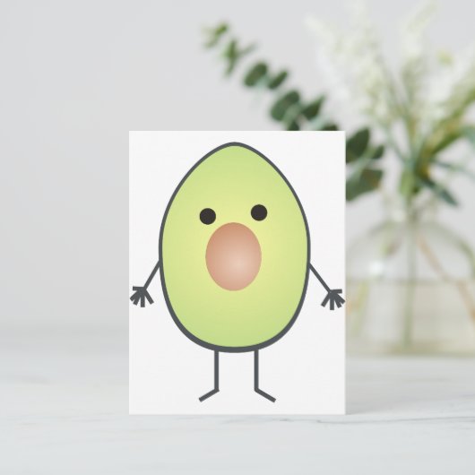 Avocado Postkarte (Stehend Vorderseite)
