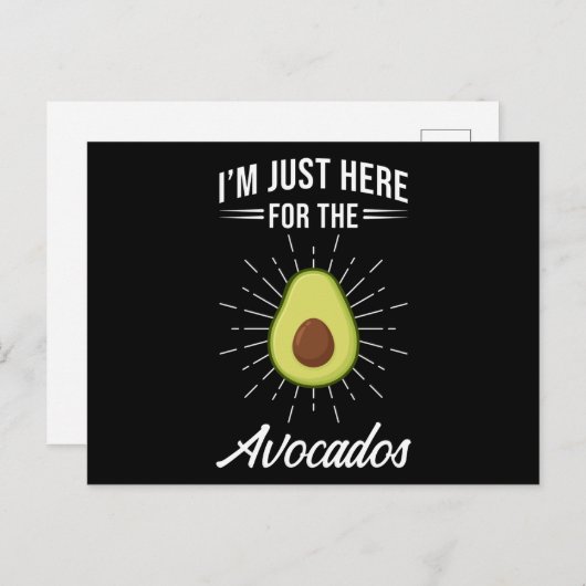 Avocado Postkarte (Vorne/Hinten)