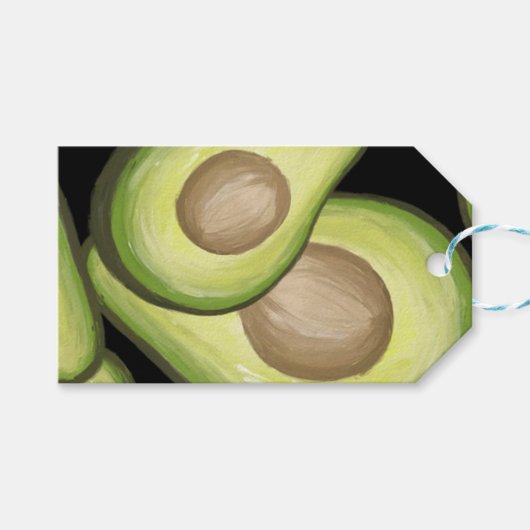Avocado print Geschenk Tag Geschenkanhänger (Vorderseite (Horizontal))