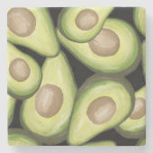 "Avocado" Print Stone Untersetzer (Vorderseite)