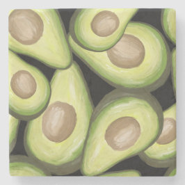 "Avocado" Print Stone Untersetzer