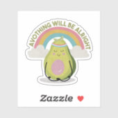 Avocado Pun: Vermeiden wird in Ordnung sein Aufkleber (Blatt)