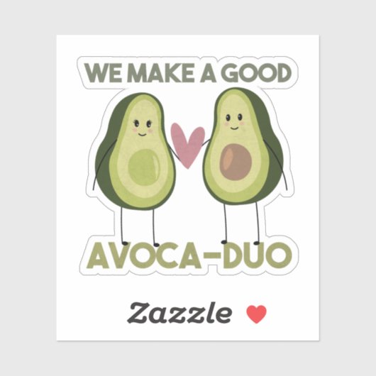 Avocado Pun: Wir machen ein gutes Avoca-duo Aufkleber (Blatt)