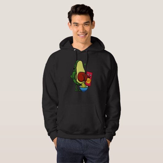 Avocado Pun Wordplay Healthy Eating Habit Vegan Ve Hoodie (Vorne ganz)