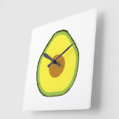 Avocado Quadratische Wanduhr (Winkel)