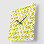 Avocado Quadratische Wanduhr (Winkel)