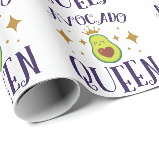 Avocado Queen Geschenkpapier (Rolleneckpunkt)