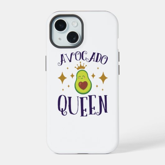 Avocado Queen iPhone 15 Hülle (Rückseite)