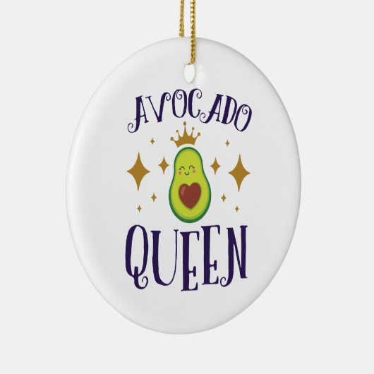 Avocado Queen Keramik Ornament (Rechts)