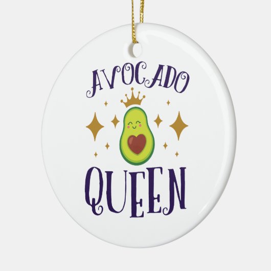 Avocado Queen Keramik Ornament (Links)