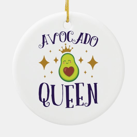 Avocado Queen Keramik Ornament (Hinten)