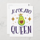 Avocado Queen Postkarte (Vorne/Hinten)