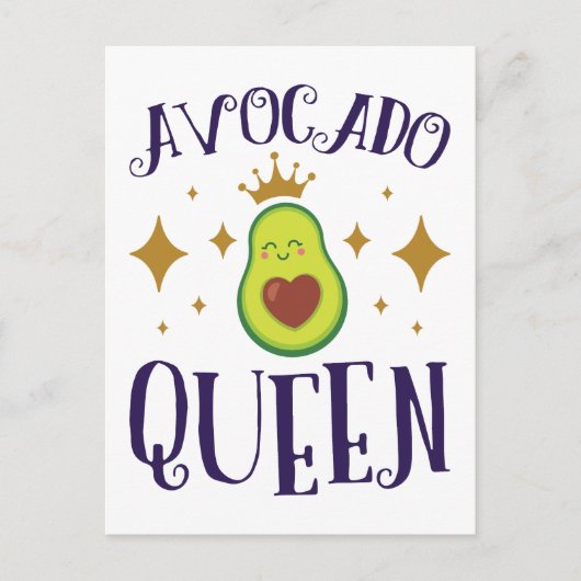 Avocado Queen Postkarte (Vorderseite)