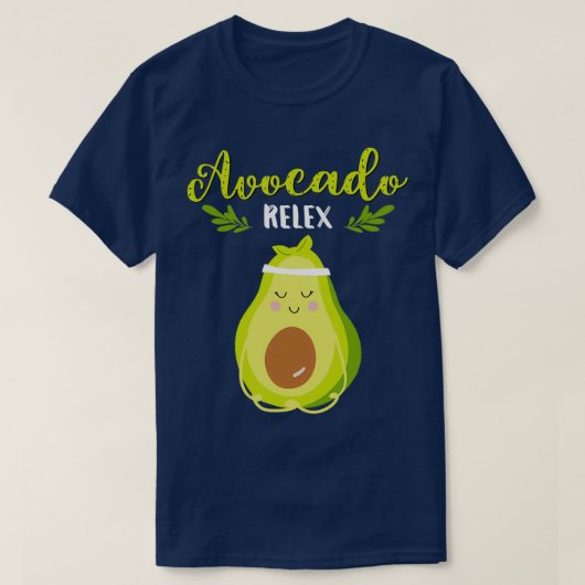 Avocado Relax Avocado Yoga Pose Avocado Vegan Vegg T-Shirt (Design vorne)