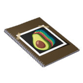 Avocado Retro Foto Farbschema Frucht Vintag Notizblock (Rechte Seite)