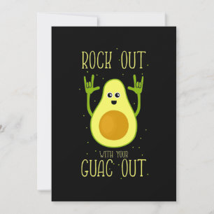 Avocado Rock dich mit deinem Guac heraus Einladung