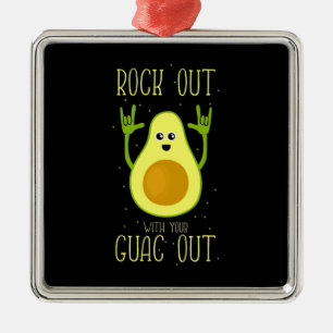 Avocado Rock Out mit deinem Guac Out Ornament Aus Metall