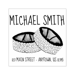 Avocado Roll Japanese Food Sushi Feinschmecker Adr Gummistempel