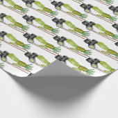 Avocado Roll Wasabi Sushi Japanisches Restaurant Geschenkpapier (Ecke)