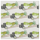 Avocado Roll Wasabi Sushi Japanisches Restaurant Stoff (Muster)