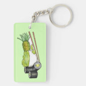 Avocado Rolls Wasabi Sushi Japanisches Essen Abend Schlüsselanhänger (Rückseite)