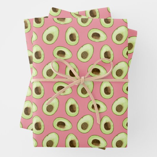 Avocado Rosa Geschenkpapier Set (Beispiel)